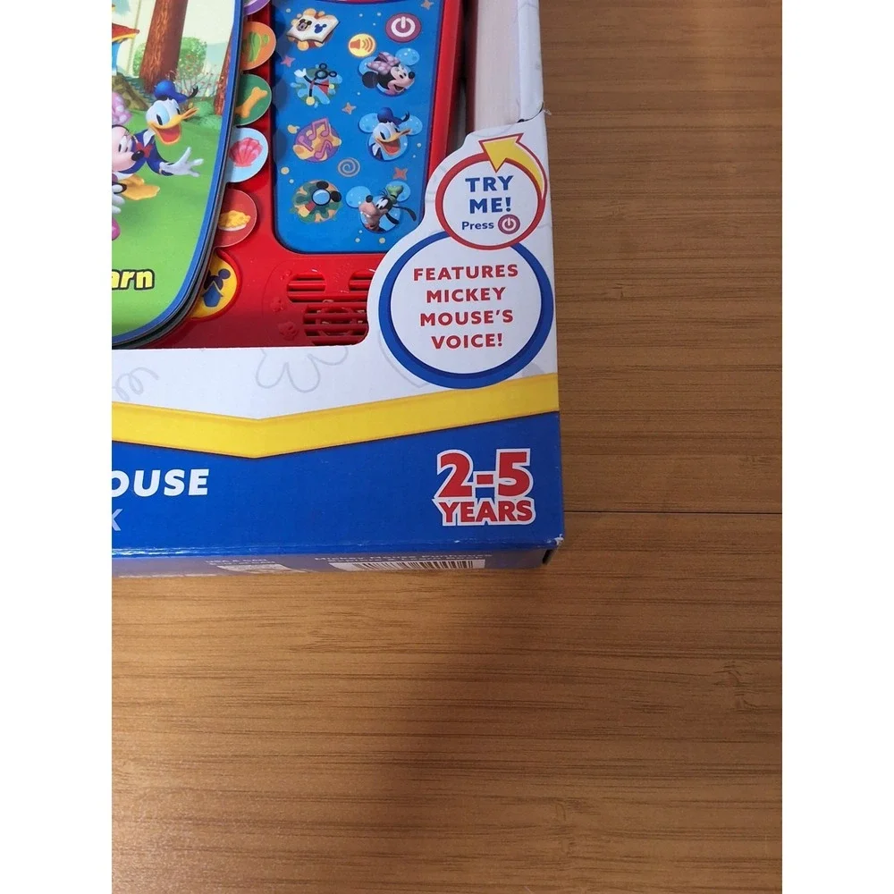 VTech Mickey Mouse Funhouse Explore & Learn Book, 14 Pages, Disney, Brand New!